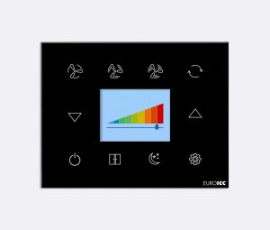 Smart Programmable Intelligent wall touch panel for Guest Room Management System, Smart Hotel Control, Home Automation and Building Automation - RD.RDA.03 - Customizable Intelligent Room Thermostat designed for wide range of Building Automation and Guest Room Management System tasks