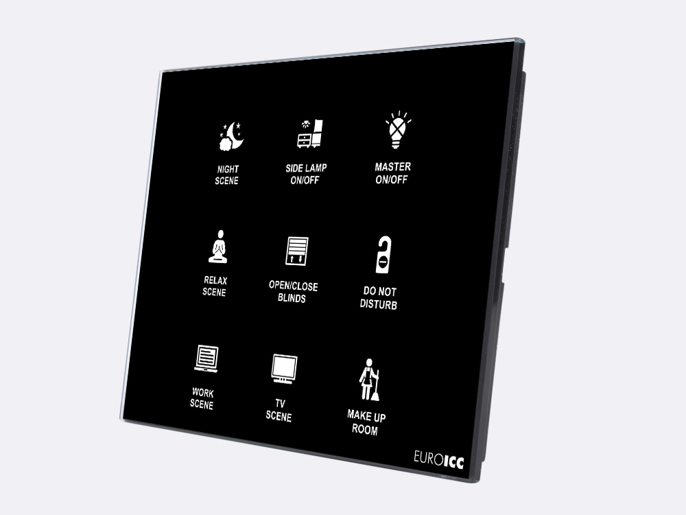 Programmable wall touch panel
